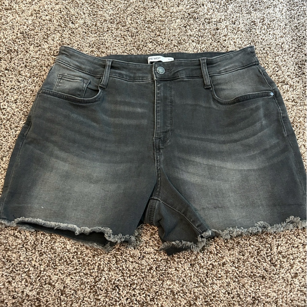 Nine West distressed denim shorts